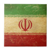 Iran-Flagge Vintage-Design Keramikfliese (Vorderseite)