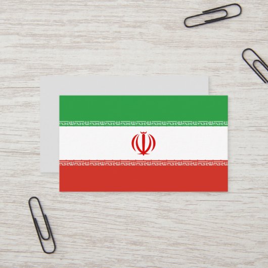 Iran-Flagge Visitenkarte (Vorderseite/Rückseite Beispiel)
