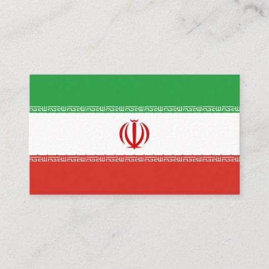 Iran-Flagge Visitenkarte (Vorderseite)