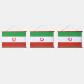 Iran-Flagge Wandteppich Mit Holzrahmen (Dreifach)