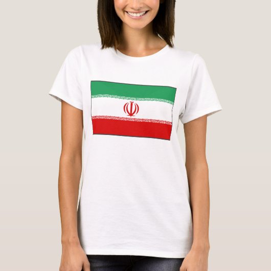 Iran-Flagge x Karte T - Shirt (Vorderseite)