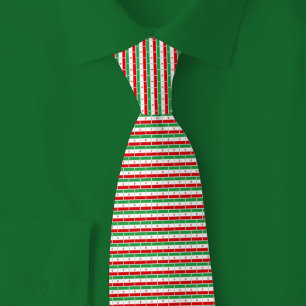 Iran-Flagge-Ziegelmuster Krawatte