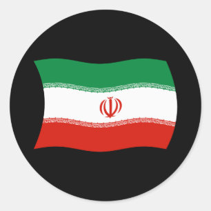 Iran-Flaggen-Aufkleber Runder Aufkleber