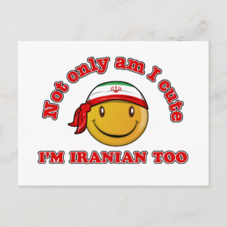 Iran-Flaggen Postkarte