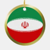 Iran-Flaggenverzierung Keramik Ornament (Hinten)