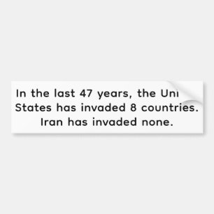 Iran hat niemanden überfallen Hankamer Artjunkhaus Autoaufkleber
