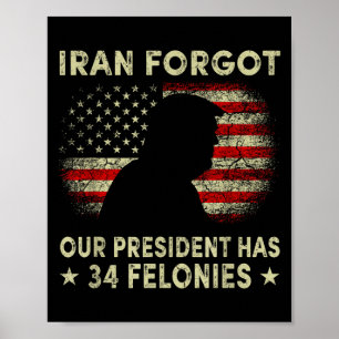 Iran hat vergessen, dass der Präsident 34 Straftat Poster