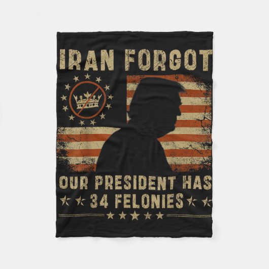 Iran hat vergessen, dass der Präsident 34 Verbrech Fleecedecke (Vorderseite)