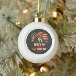 Iran hebt euren Gaspreis Keramik Kugel-Ornament