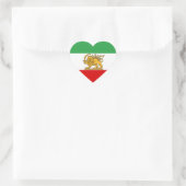 Iran Herz, persische Flagge mit Löwen, Schah des I Herz-Aufkleber (Tasche)