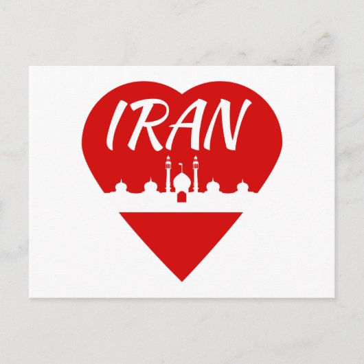 Iran Herz Postkarte (Vorderseite)