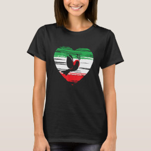 Iran Herz Symbol Flag iranische Friedensfreiheit f T-Shirt