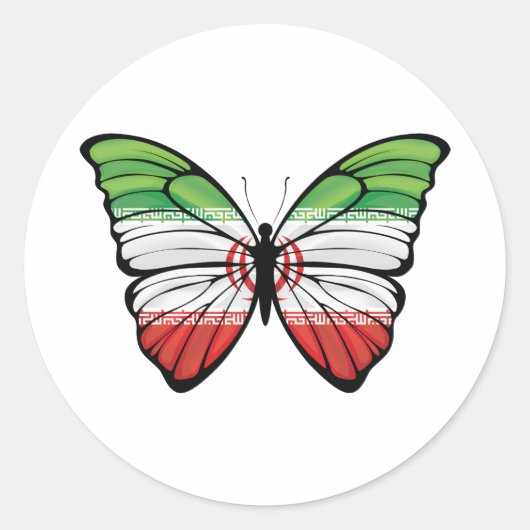 Iran Hypolimnas Butterfly Runder Aufkleber (Vorderseite)