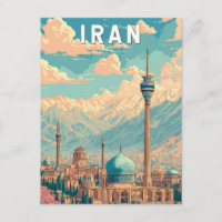 Iran Illustration Reise Kunst Vintage