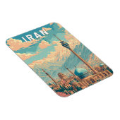 Iran Illustration Travel Art Vintage Magnet (Rechte Seite)