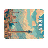 Iran Illustration Travel Art Vintage Magnet (Horizontal)