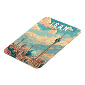 Iran Illustration Travel Art Vintage Magnet (Linke Seite)