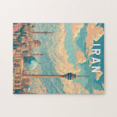 Iran Illustration Travel Art Vintage Puzzle (Horizontal)