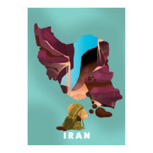 Iran illustriertes Reiseplakat