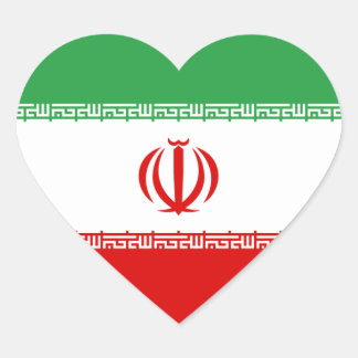 Iran/Iran/Iran/Iranische Herzerfällt Herz-Aufkleber