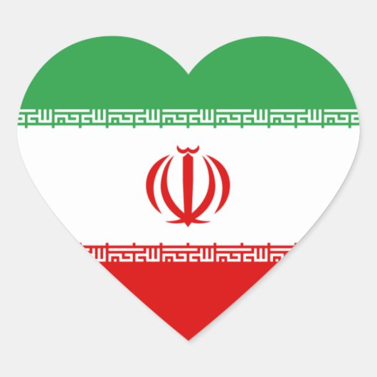 Iran/Iran/Iran/Iranische Herzerfällt Herz-Aufkleber (Vorderseite)