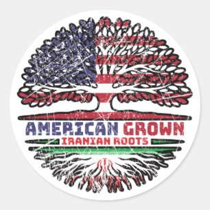 Iran Iran USA USA USA Vereinigte Staaten Tree Runder Aufkleber