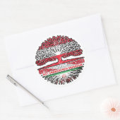 Iran Iranisch Österreichisch Österreich Baum Runder Aufkleber (Umschlag)