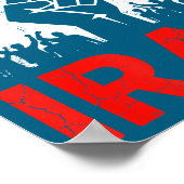 Iran Iranische Flagge Löwe Illustration Poster (Ecke)