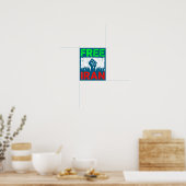 Iran Iranische Flagge Löwe Illustration Poster (Küche)