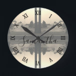 Iran Isfahan chehel sotun palace 1970 Runde Wanduhr<br><div class="desc">Iran Isfahan chehel sotun palace 1970</div>