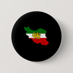 Iran Karte Löwe Und Sonne Persische Pahlavi-Flagge Button