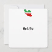 Iran Karte mit Flagge und Emblem (Rückseite)