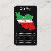 Iran Karte mit Flagge und Emblem (Vorderseite)