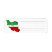 Iran Karte mit Flagge und Emblem (Vorne)