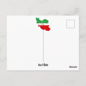 Iran Karte mit Flagge und Emblem (Rückseite)