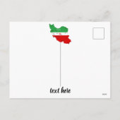 Iran Karte mit Flagge und Emblem (Rückseite)