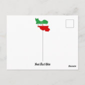 Iran Karte mit Flagge und Emblem (Rückseite)