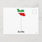 Iran Karte mit Flagge und Emblem (Rückseite)