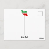 Iran Karte mit Flagge und Emblem (Rückseite)