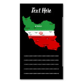 Iran Karte mit Flagge und Emblem (Vorderseite Vertikal)