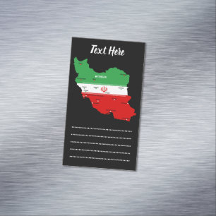 Iran Karte mit Flagge und Emblem