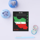 Iran Karte mit Flagge und Emblem (Einzeln)