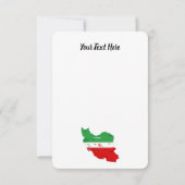 Iran Karte mit Flagge und Emblem (Rückseite)