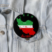 Iran Karte mit Flagge und Emblem Button (Beispiel)