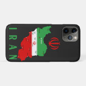 Iran Karte mit Flagge und Emblem Case-Mate iPhone Hülle (Rückseite (Horizontal))