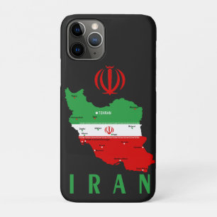 Iran Karte mit Flagge und Emblem Case-Mate iPhone Hülle