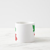 Iran Karte mit Flagge und Emblem Espressotasse (Vorderseite)
