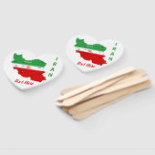 Iran Karte mit Flagge und Emblem Fächer (Non-assembled)