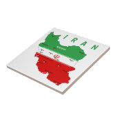 Iran Karte mit Flagge und Emblem Fliese (Seite)