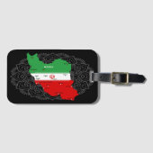 Iran Karte mit Flagge und Emblem Gepäckanhänger (Vorderseite (Horizontal))